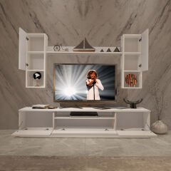 Decoraktiv Trendstyle 5DA Mdf Tv Ünitesi Tv Sehpası Parlak Beyaz