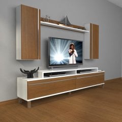 Decoraktiv Ekoflex 7 Mdf Krom Ayaklı Tv Ünitesi Tv Sehpası