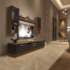 Decoraktiv Trendstyle 5DA Mdf Tv Ünitesi Tv Sehpası Pera - Siyah Mermer