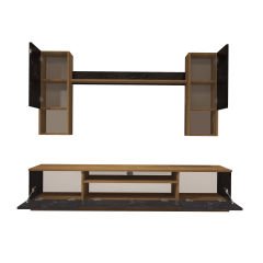 Decoraktiv Trendstyle 5DA Mdf Tv Ünitesi Tv Sehpası Pera - Siyah Mermer