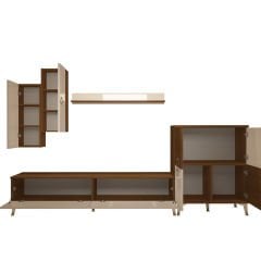 Decoraktiv Eko 6 Mdf Std Gold Tv Ünitesi Tv Sehpası Ceviz - Beyaz