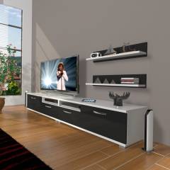 Decoraktiv Eko 220r Mdf Tv Ünitesi Tv Sehpası Beyaz - Siyah