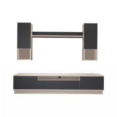 Decoraktiv Trendstyle 5DAS Mdf Tv Ünitesi Tv Sehpası Beyaz - Antrasit