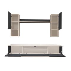 Decoraktiv Trendstyle 5DAS Mdf Tv Ünitesi Tv Sehpası Beyaz - Antrasit