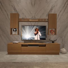 Decoraktiv Trendstyle 5DAS Mdf Tv Ünitesi Tv Sehpası Ceviz