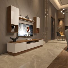 Decoraktiv Trendstyle 5DAS Mdf Tv Ünitesi Tv Sehpası Ceviz - Beyaz