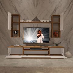 Decoraktiv Trendstyle 5DAS Mdf Tv Ünitesi Tv Sehpası Ceviz - Beyaz