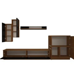 Decoraktiv Eko 6B Mdf Std Tv Ünitesi Tv Sehpası Ceviz - Siyah