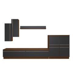 Decoraktiv Eko 6B Mdf Std Tv Ünitesi Tv Sehpası Ceviz - Antrasit
