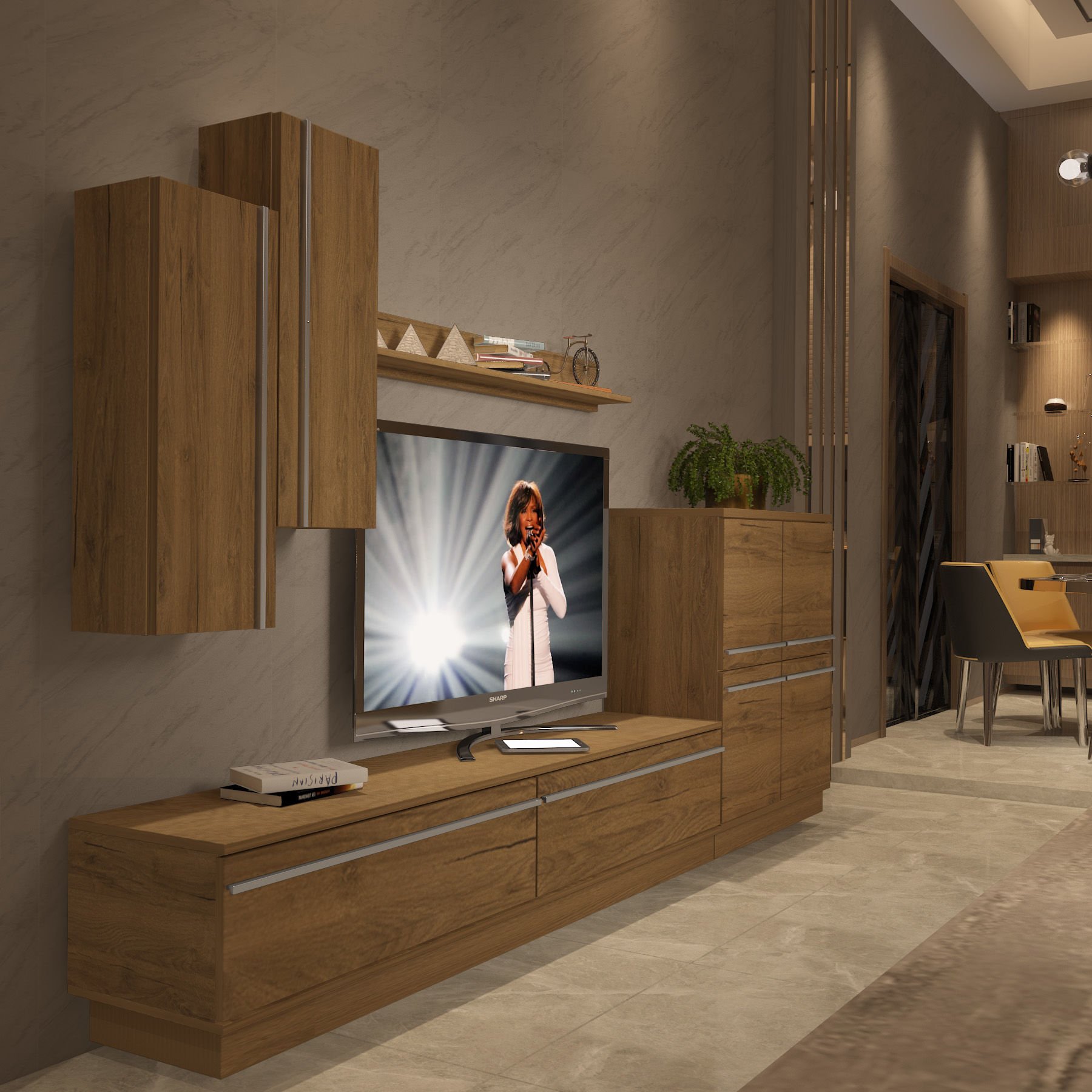 Decoraktiv Eko 6B Mdf Std Tv Ünitesi Tv Sehpası Pera