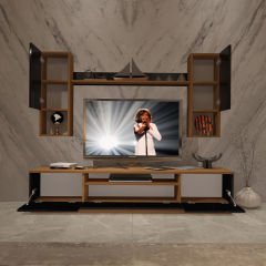 Decoraktiv Trendstyle 5DAS Mdf Tv Ünitesi Tv Sehpası Ceviz - Siyah