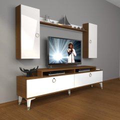 Decoraktiv Ekoflex 7 Mdf Gold Tv Ünitesi Tv Sehpası Ceviz - Beyaz