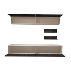 Decoraktiv Eko 5 Mdf Std Tv Ünitesi Tv Sehpası Beyaz - Siyah Mermer