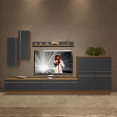 Decoraktiv Eko 6B Mdf Std Tv Ünitesi Tv Sehpası Pera - Antrasit