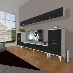 Decoraktiv Eko 9 Slm Std Silver Tv Ünitesi Tv Sehpası Beyaz - Ceviz