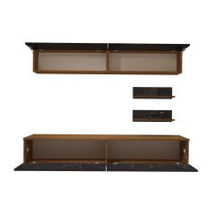 Decoraktiv Eko 5 Mdf Std Tv Ünitesi Tv Sehpası Ceviz - Siyah Mermer