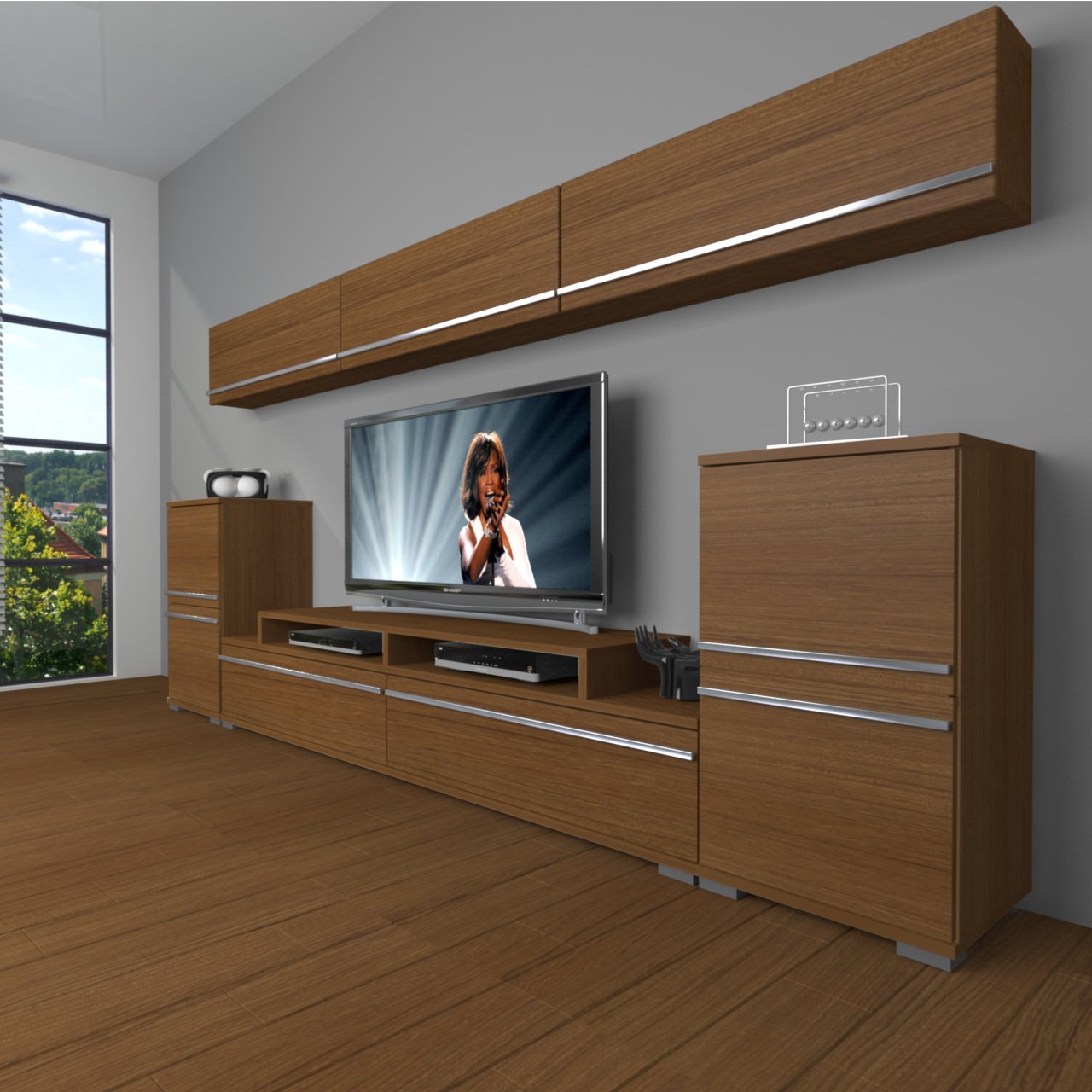 Decoraktiv Ekoflex 9 Mdf Tv Ünitesi Tv Sehpası Ceviz