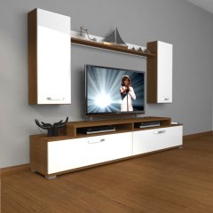 Decoraktiv Ekoflex 7 Slm Tv Ünitesi Tv Sehpası Ceviz - Beyaz