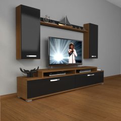 Decoraktiv Ekoflex 7 Slm Tv Ünitesi Tv Sehpası Ceviz - Siyah