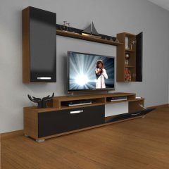 Decoraktiv Ekoflex 7 Slm Tv Ünitesi Tv Sehpası Ceviz - Siyah