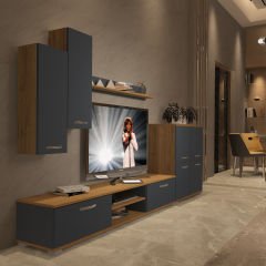 Decoraktiv Eko 6 Mdf Dvd Tv Ünitesi Tv Sehpası Pera - Antrasit
