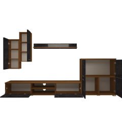 Decoraktiv Eko 6 Mdf Dvd Tv Ünitesi Tv Sehpası Ceviz - Siyah Mermer