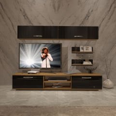 Decoraktiv Eko 5 Mdf Dvd Tv Ünitesi Tv Sehpası Pera - Siyah