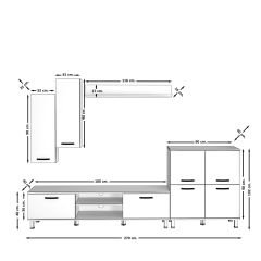 Decoraktiv Eko 6 Mdf Dvd Krom Ayaklı Tv Ünitesi Tv Sehpası Pera - Beyaz