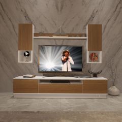 Decoraktiv Trendstyle 5DAS Slm Tv Ünitesi Tv Sehpası Beyaz - Ceviz
