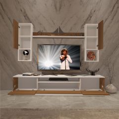 Decoraktiv Trendstyle 5DAS Slm Tv Ünitesi Tv Sehpası Beyaz - Ceviz