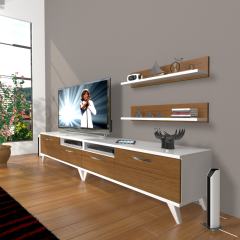 Decoraktiv Eko 220r Mdf Retro Tv Ünitesi Tv Sehpası Beyaz - Ceviz