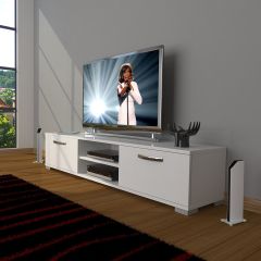 Decoraktiv Eko 140 Mdf Dvd Tv Ünitesi Tv Sehpası Beyaz - Ceviz