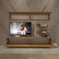 Decoraktiv Eko 5 Mdf Std Krom Ayaklı Tv Ünitesi Tv Sehpası Pera