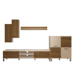 Decoraktiv Eko 6 Mdf Dvd Krom Ayaklı Tv Ünitesi Tv Sehpası Beyaz - Pera