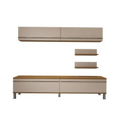 Decoraktiv Eko 5 Mdf Std Krom Ayaklı Tv Ünitesi Tv Sehpası Pera - Beyaz