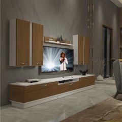 Decoraktiv Trendstyle 8D Mdf Tv Ünitesi Tv Sehpası Beyaz - Ceviz