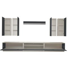 Decoraktiv Trendstyle 8D Mdf Tv Ünitesi Tv Sehpası Beyaz - Antrasit