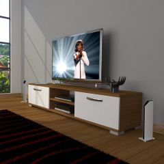 Decoraktiv Eko 140 Mdf Dvd Tv Ünitesi Tv Sehpası Ceviz - Beyaz