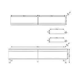 Decoraktiv Eko 5 Mdf Std Krom Ayaklı Tv Ünitesi Tv Sehpası Beyaz - Pera