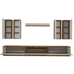 Decoraktiv Trendstyle 8D Mdf Tv Ünitesi Tv Sehpası Ceviz - Beyaz