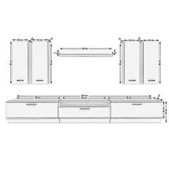 Decoraktiv Trendstyle 8D Mdf Tv Ünitesi Tv Sehpası Ceviz - Beyaz