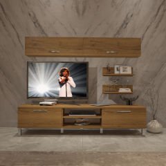 Decoraktiv Eko 5 Mdf Dvd Krom Ayaklı Tv Ünitesi Tv Sehpası Pera
