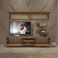 Decoraktiv Eko 5 Mdf Dvd Krom Ayaklı Tv Ünitesi Tv Sehpası Pera