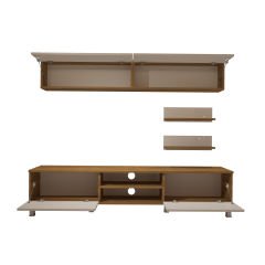 Decoraktiv Eko 5 Mdf Dvd Krom Ayaklı Tv Ünitesi Tv Sehpası Pera - Beyaz