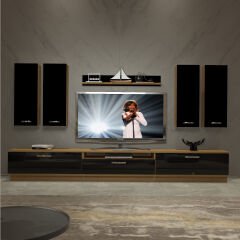 Decoraktiv Trendstyle 8D Mdf Tv Ünitesi Tv Sehpası Pera - Siyah