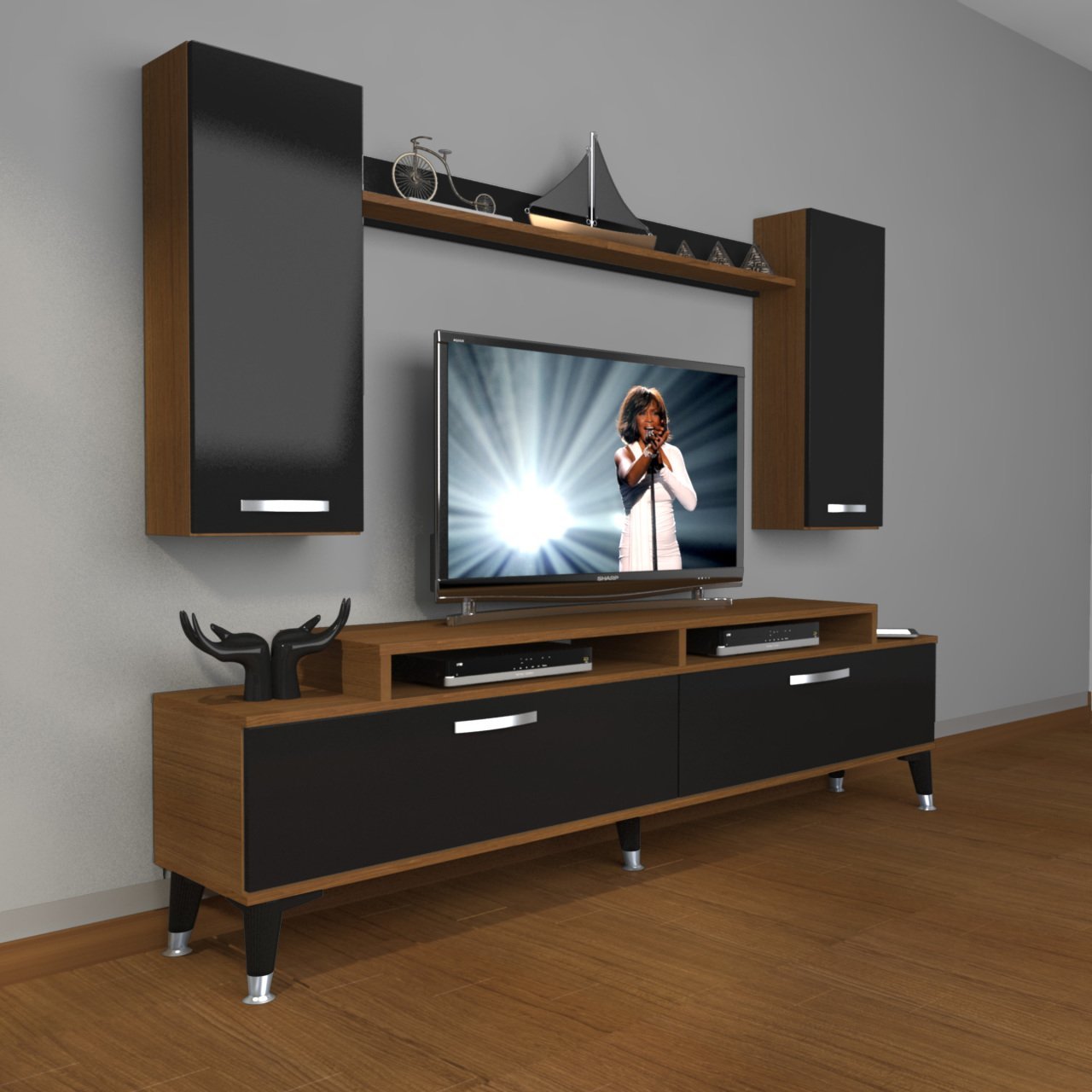 Decoraktiv Ekoflex 7 Slm Silver Tv Ünitesi Tv Sehpası