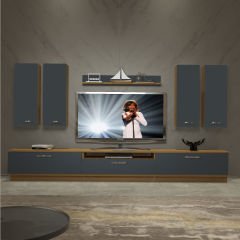 Decoraktiv Trendstyle 8D Mdf Tv Ünitesi Tv Sehpası Pera - Antrasit