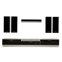 Decoraktiv Trendstyle 8D Mdf Tv Ünitesi Tv Sehpası Beyaz - Siyah