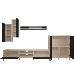 Decoraktiv Eko 6 Mdf Dvd Silver Tv Ünitesi Tv Sehpası Beyaz - Siyah Mermer