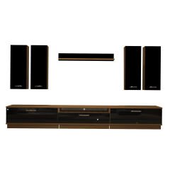 Decoraktiv Trendstyle 8D Mdf Tv Ünitesi Tv Sehpası Ceviz - Siyah